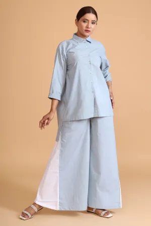 Side Pleated Color Block Pants