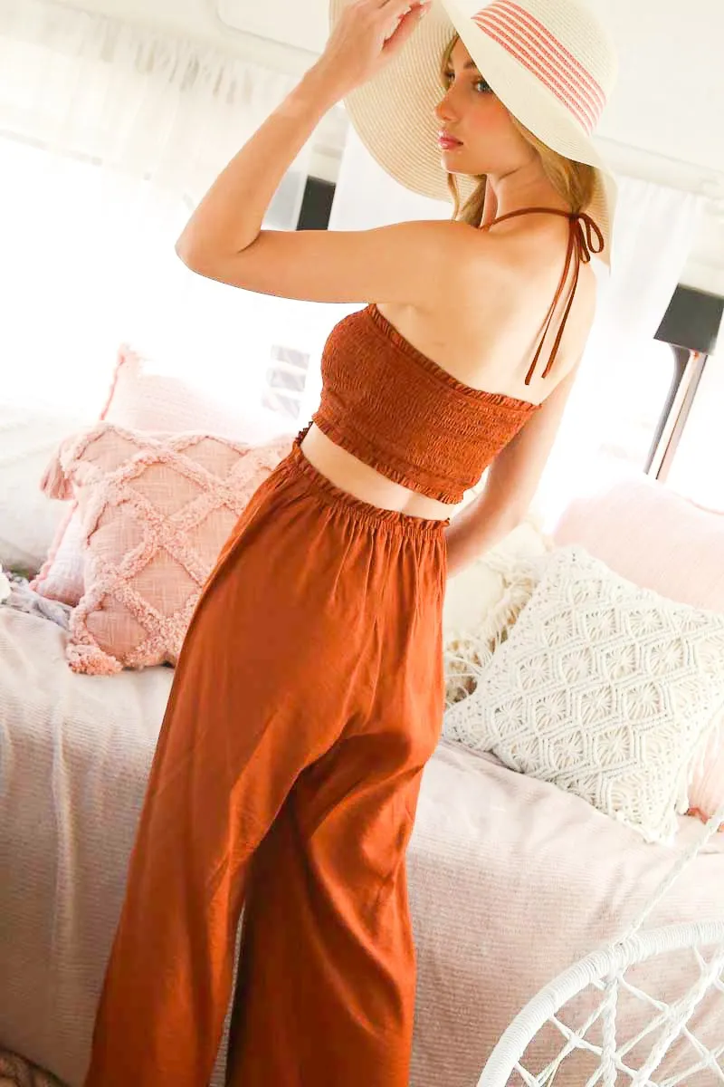 Smocked Cut-Out Jumper