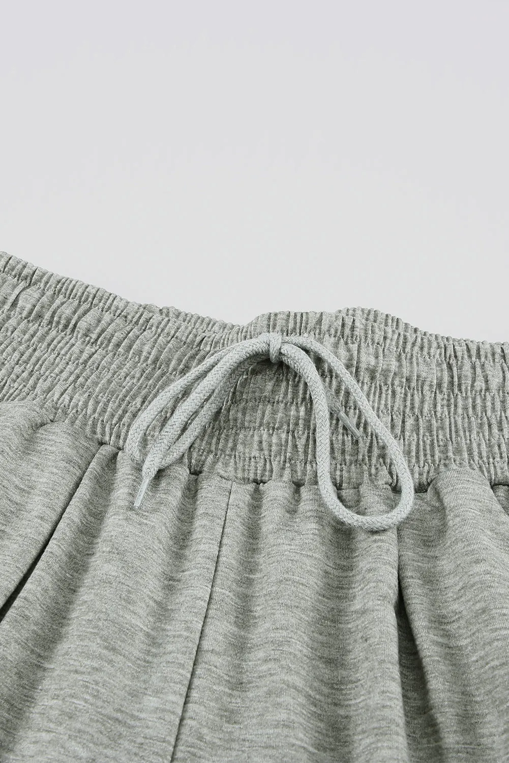 Smocked Elastic Waist Pocketed Harem Pants