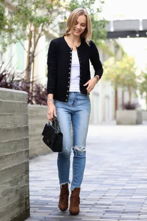Snap Away Cardi (black)