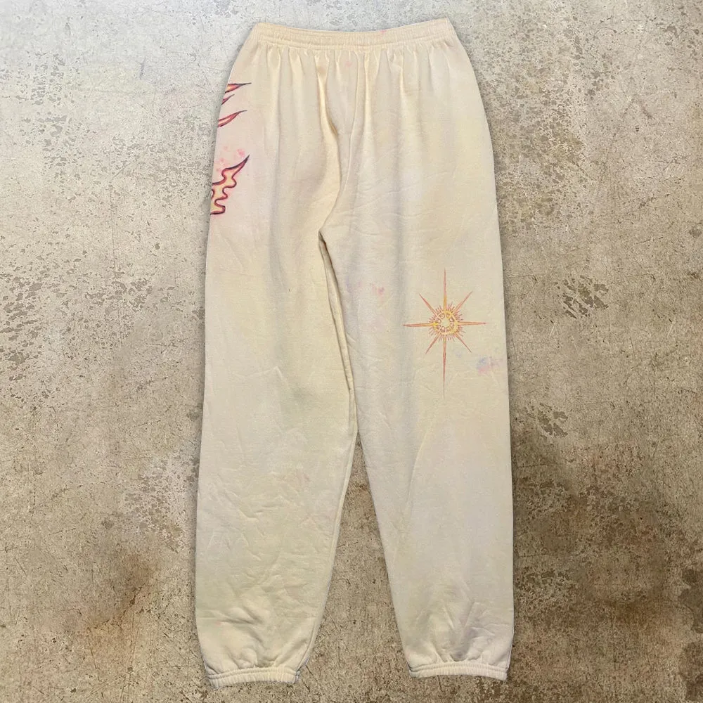 Street style men's tomahawk skull print casual sweatpants