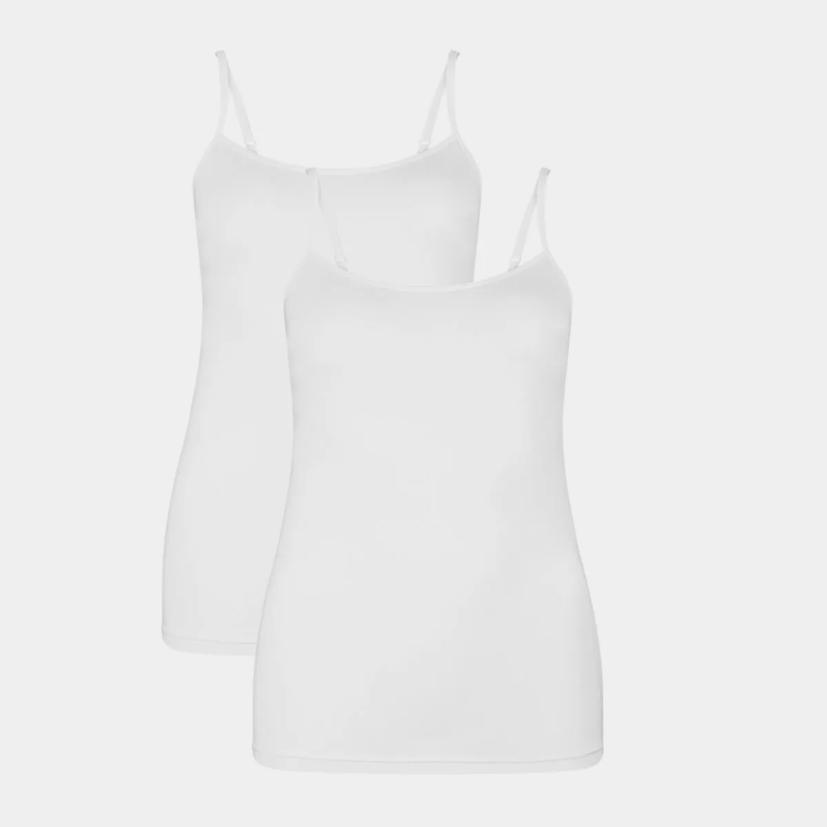 Vera bambus tank top - hvid 2 pak