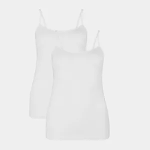 Vera bambus tank top - hvid 2 pak