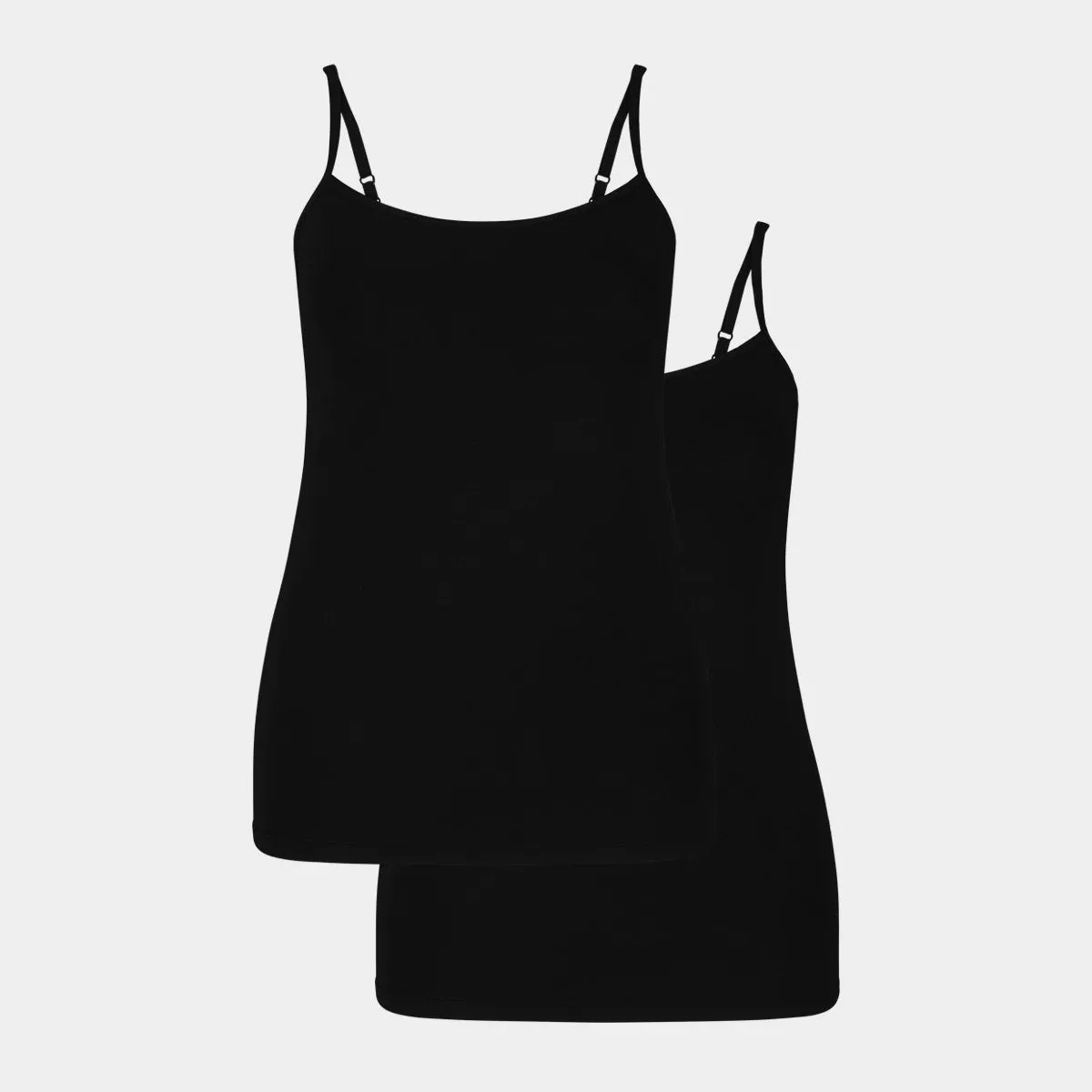 Vera bambus tank top - sort 2 pak