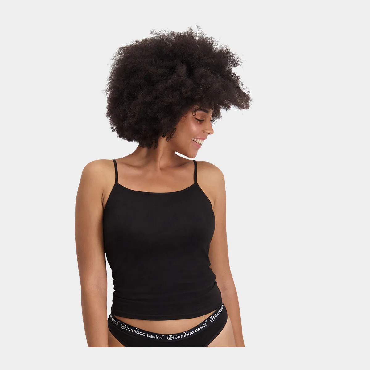 Vera bambus tank top - sort 2 pak