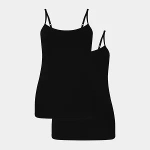 Vera bambus tank top - sort 2 pak