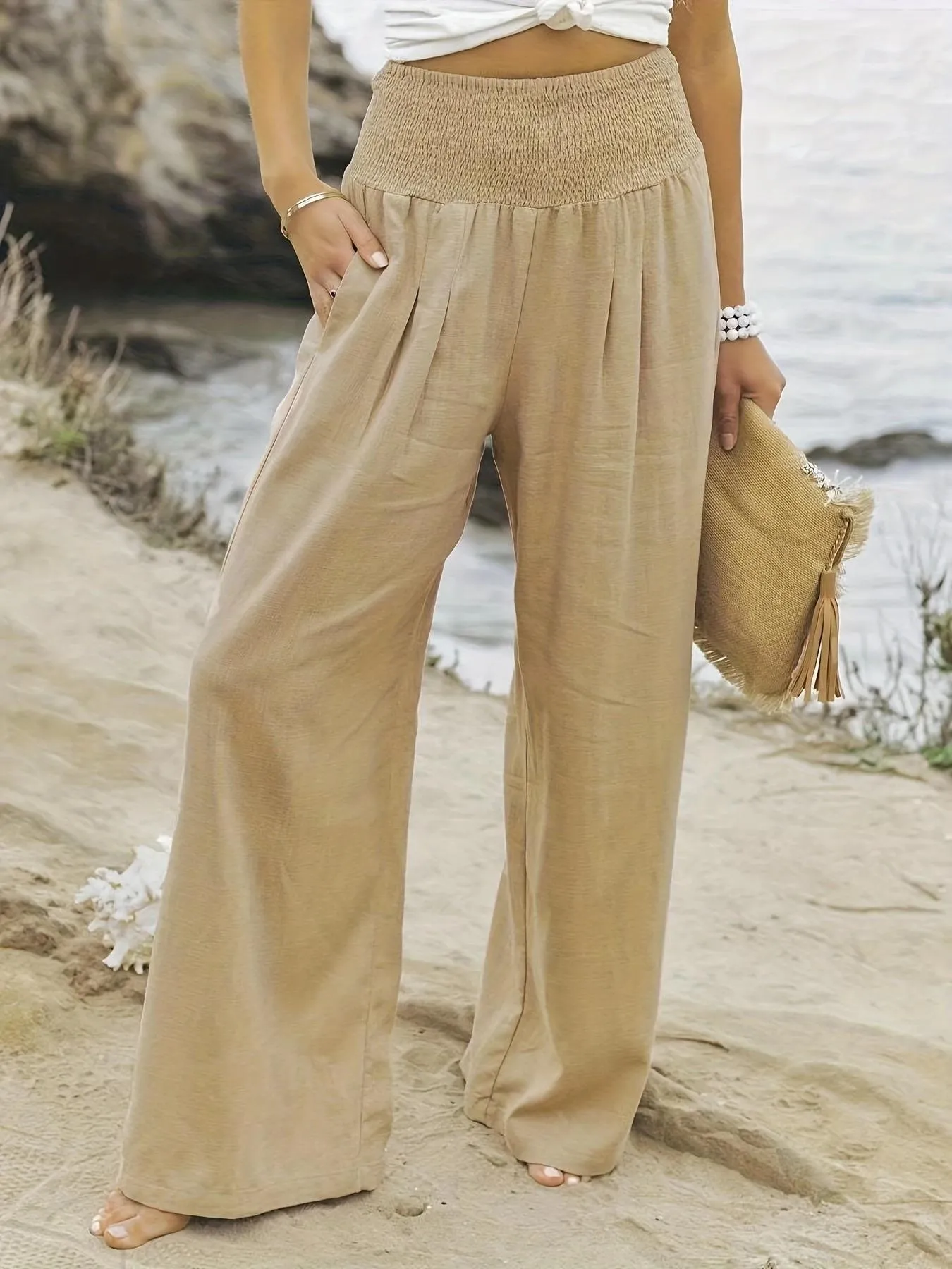 Women's Casual Trousers Style Cotton Distressed For Pants