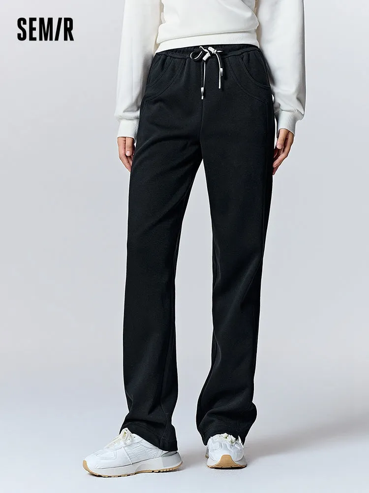 Women's red straight pants